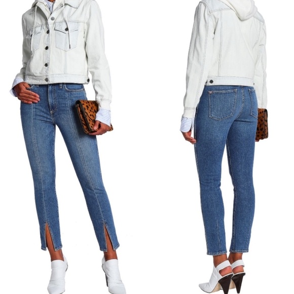 AO.LA by Alice+Olivia Good Highrise Skinny Front Slit Jeans -Cosmos - Size 27 - Picture 12 of 12